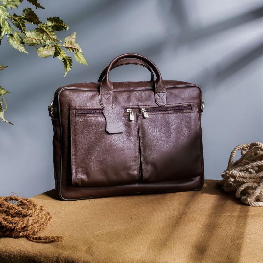 The Ultimate Leather Breifcase Bag-Dark Brown