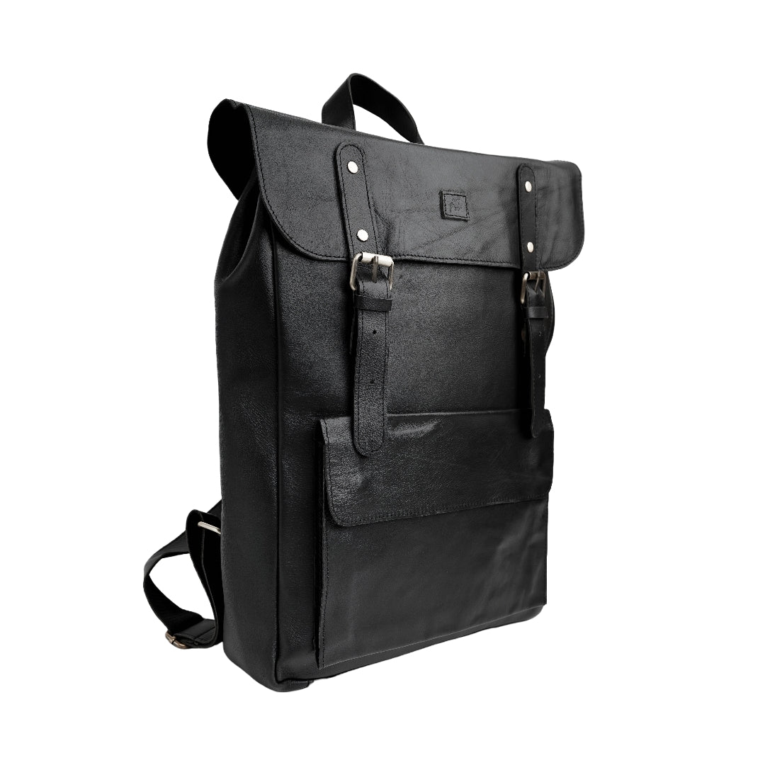 Nomad Vintage Leather Backpack- Black