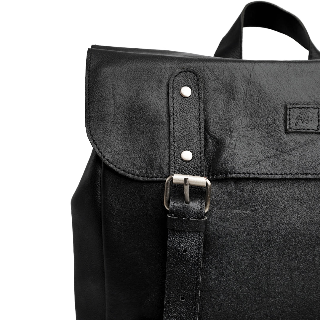 Nomad Vintage Leather Backpack- Black