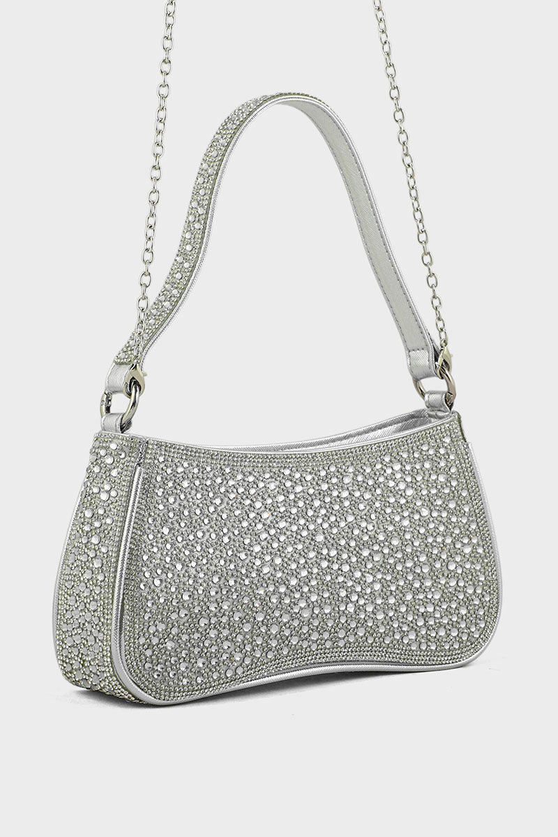Top Handle Hand Bags BH0045-Silver