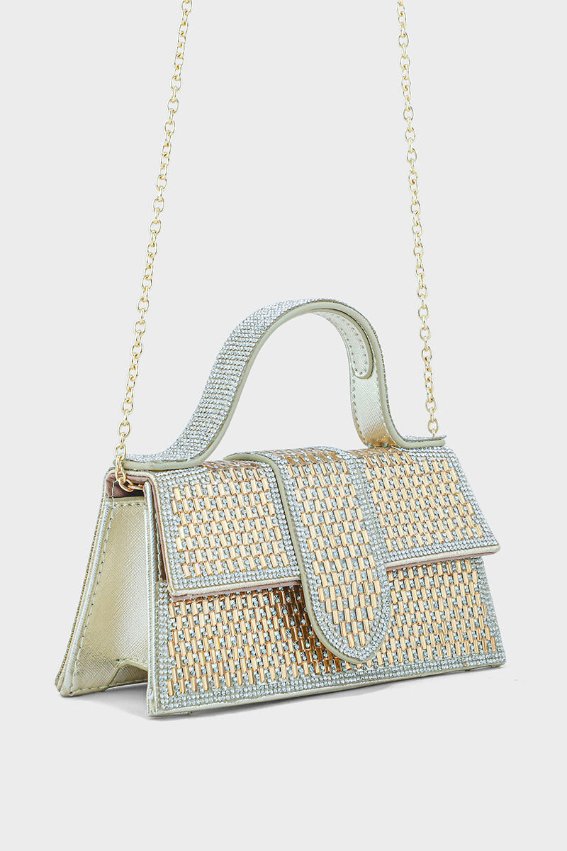 Top Handle Hand Bags BH0046-Golden