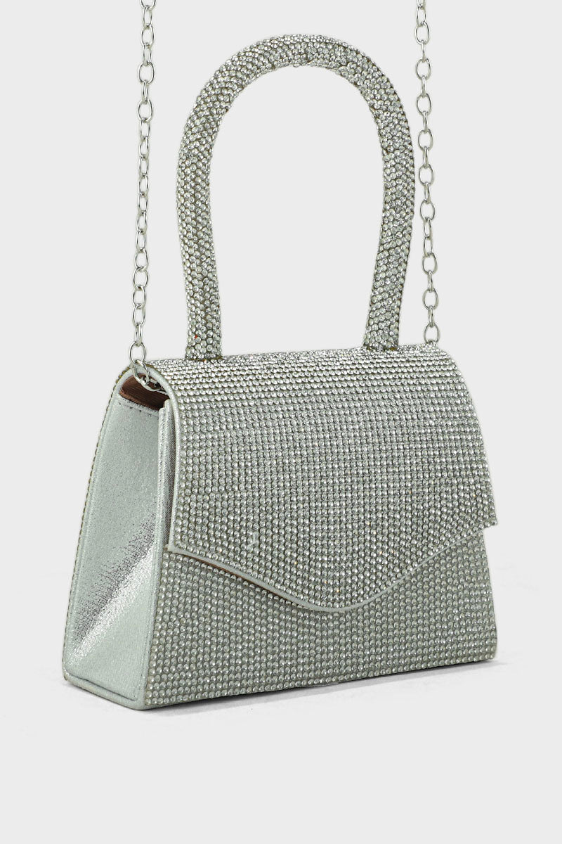 Top Handle Hand Bags BH0043-Silver