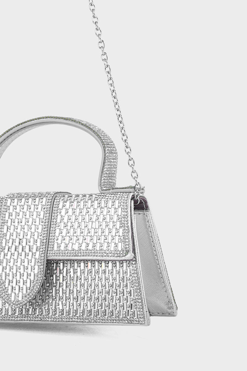 Top Handle Hand Bags BH0046-Silver
