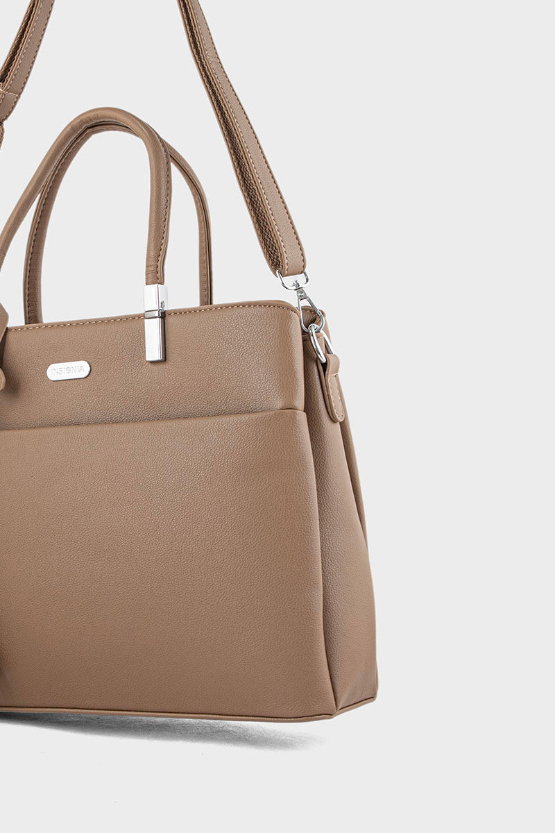 Top Handle Hand Bags BH0107-Dark Beige