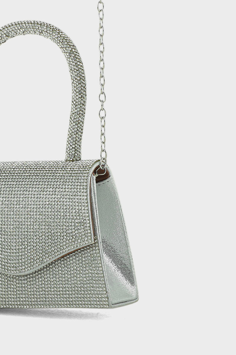 Top Handle Hand Bags BH0043-Silver