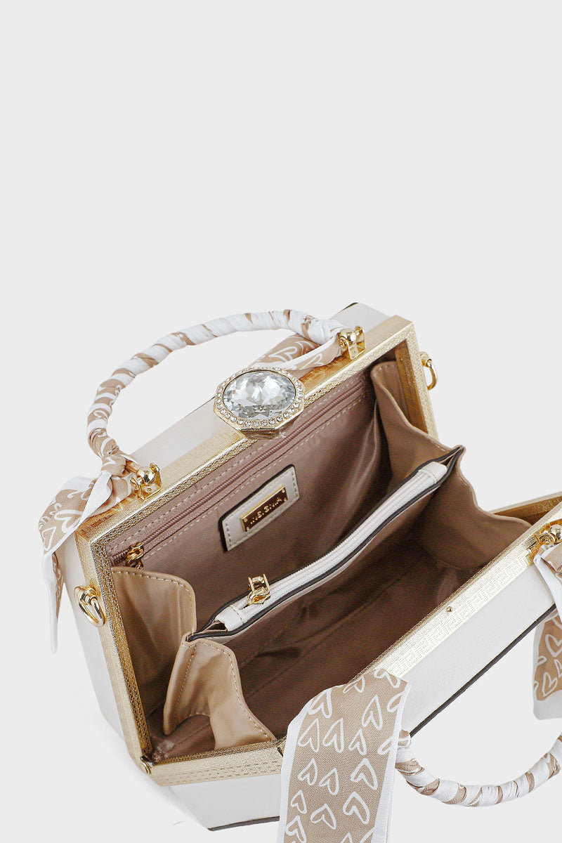 Top Handle Hand Bags BH0057-Ivory