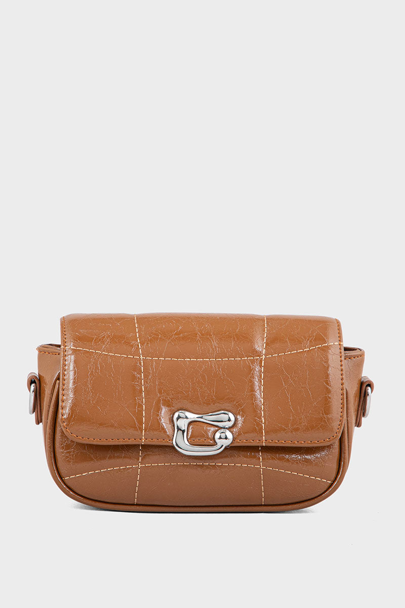Flap Shoulder Bags BS2115-Brown