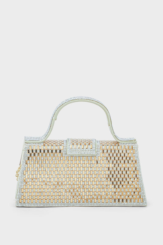 Top Handle Hand Bags BH0046-Golden