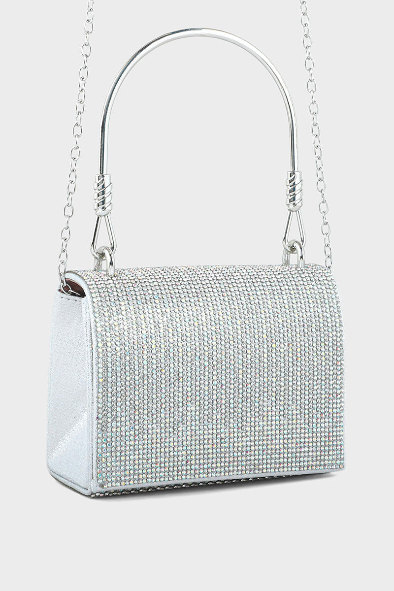 Top Handle Hand Bags BH0044-Silver