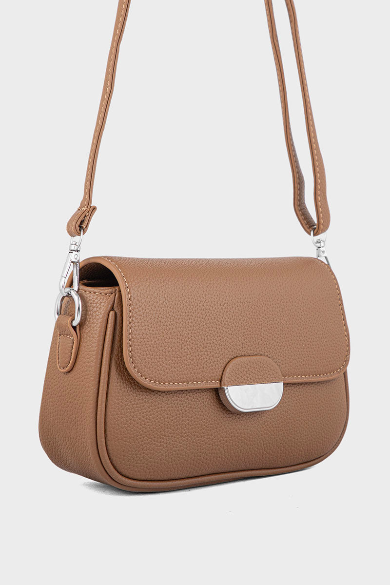 Flap Shoulder Bags BS2107-Brown