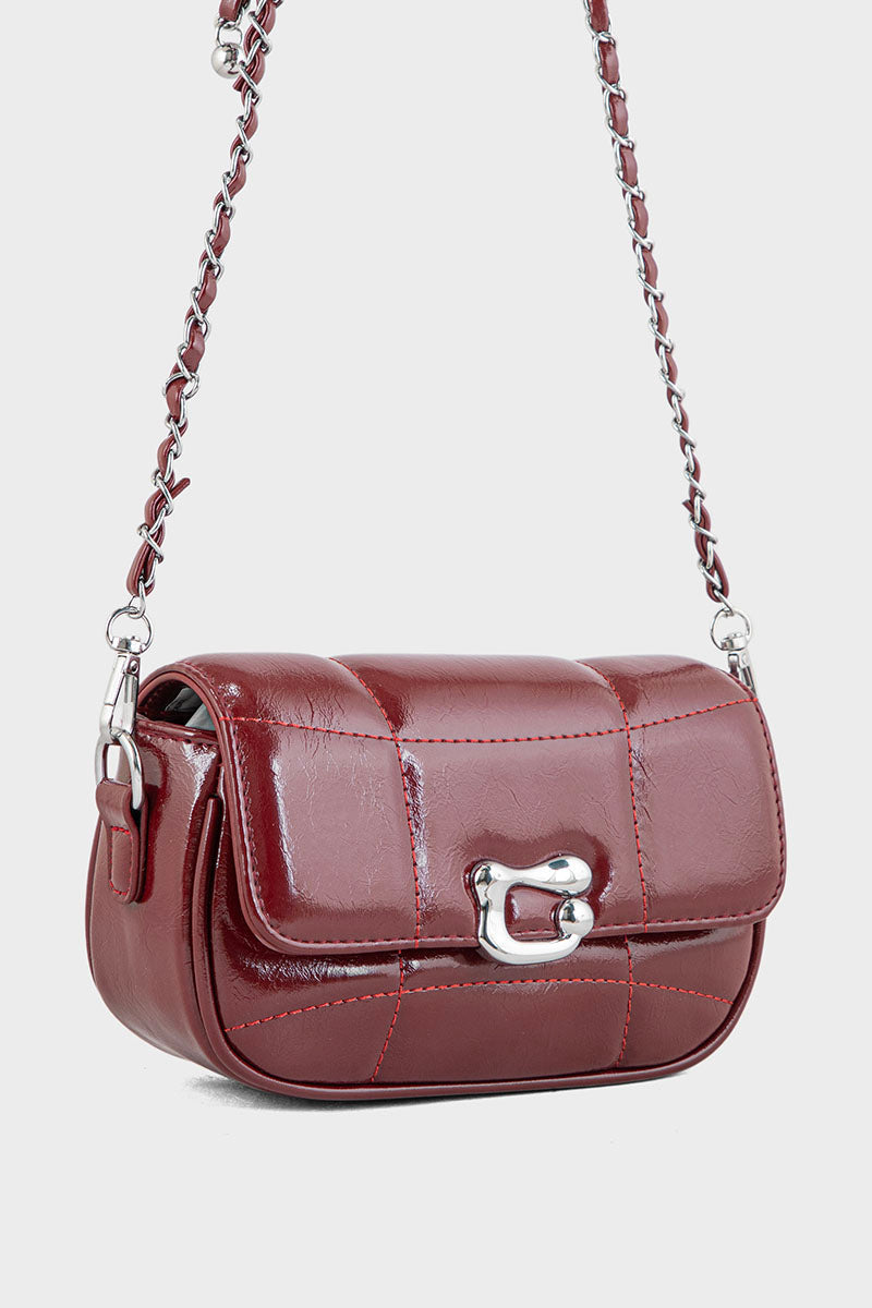 Flap Shoulder Bags BS2115-Maroon