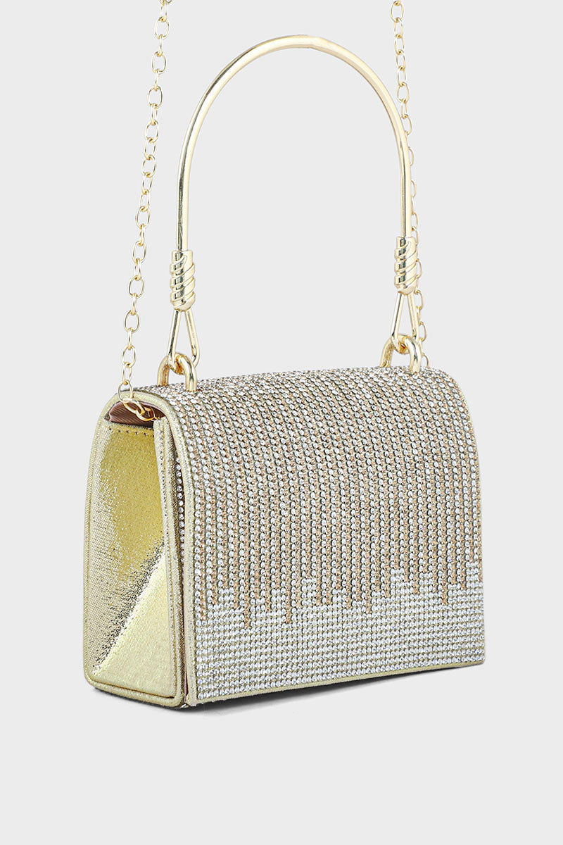 Top Handle Hand Bags BH0044-Golden