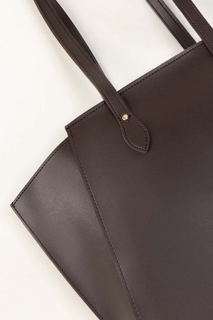 Dark Brown Tote Bag IBS-TTB25-007