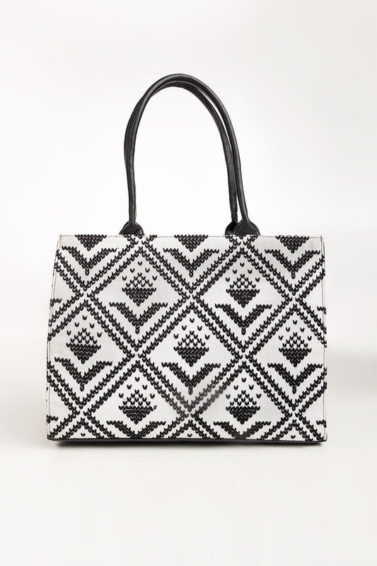 Black White Tote Bag IBS-TTB25-012