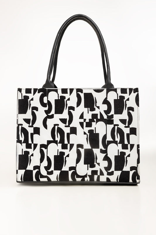 Black White Tote Bag IBS-TTB25-013
