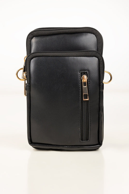 Black Cross Body Wallet IBS-CBW25-006