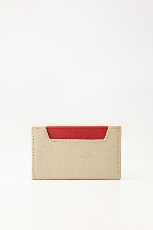 Red Beige Card Holder IBS-CH25-012