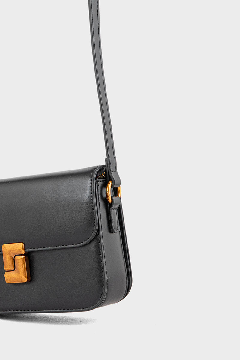 Flap Shoulder Bags BS2104-Black