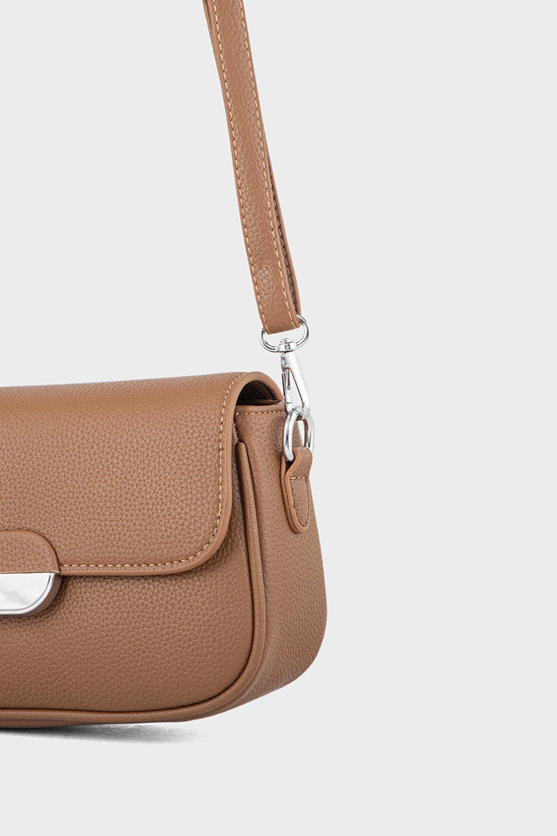 Flap Shoulder Bags BS2107-Brown