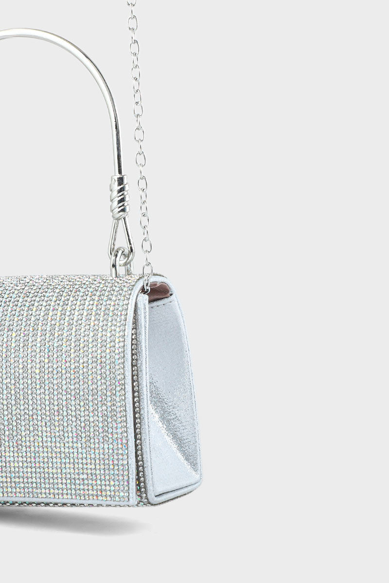 Top Handle Hand Bags BH0044-Silver