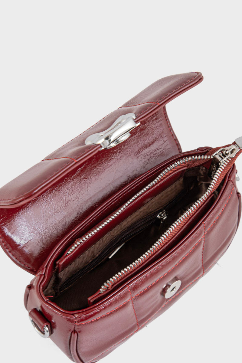 Flap Shoulder Bags BS2115-Maroon