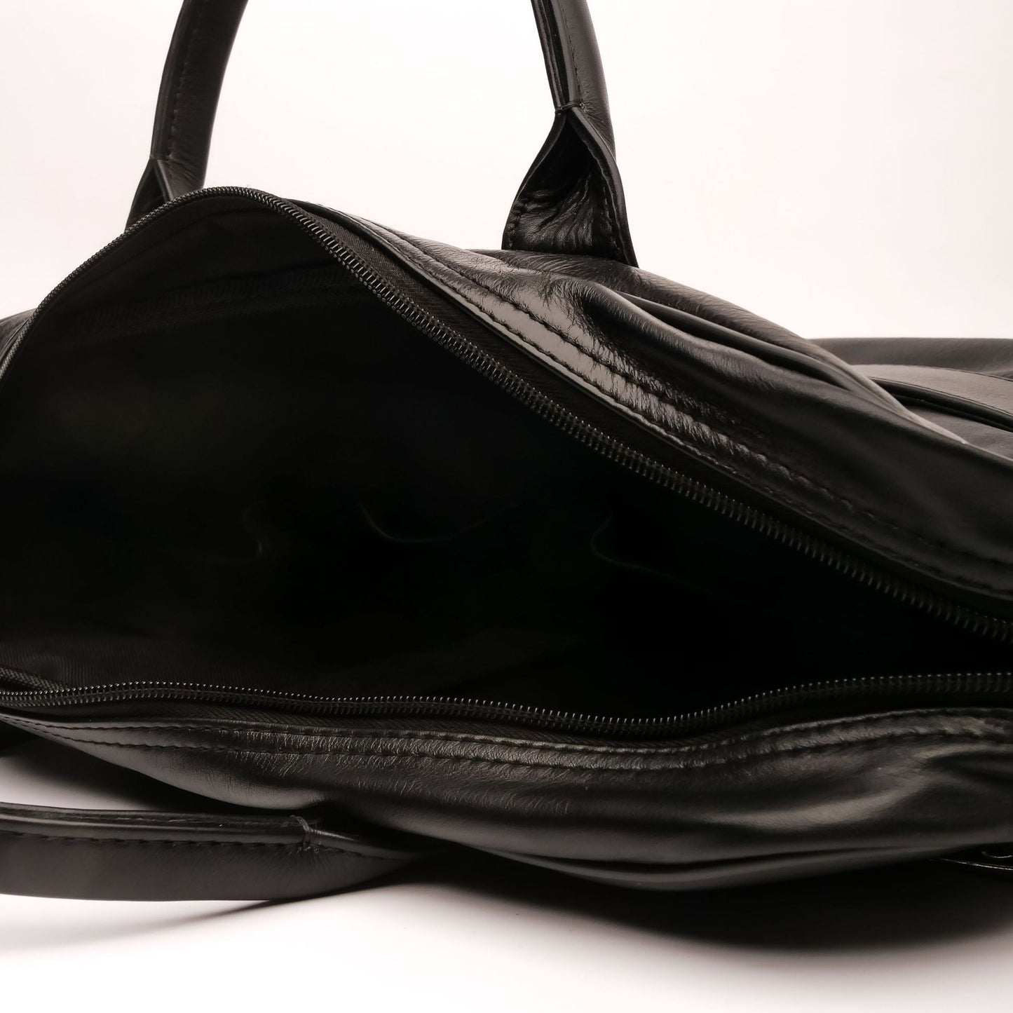 Executive Leather Laptop Bag-Black